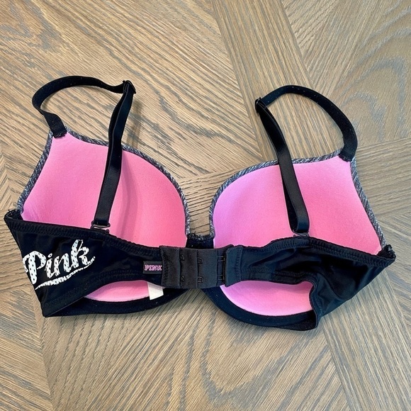 Victoria’s Secret Pink Heather Black and Pink Everywhere Lightly Lined wired bra - Picture 2 of 4